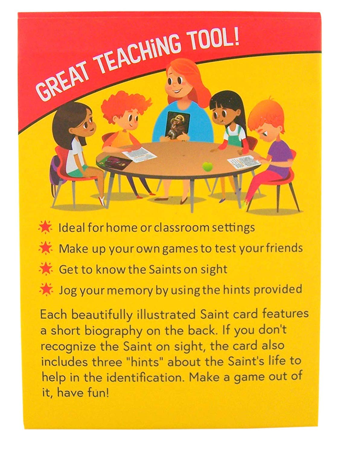 Catholic Kids Growing in Faith Patron Saints Flash Cards, Set of 100
