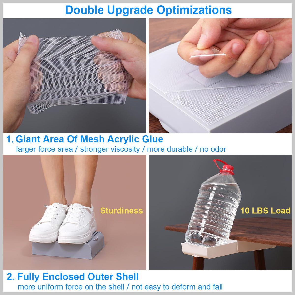 LuluEasy 2 Pack Under Desk Drawer Self-Adhesive Desktop Storage Organizer, Hidden Attachable Slide