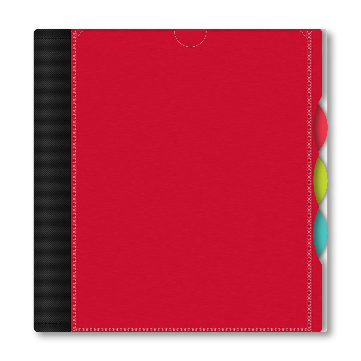 IQ+ iScholar 3-Subject Poly Cover Wirebound Notebook, College Ruled, 11 x 8.5 Inch, 150 Sheets, Red
