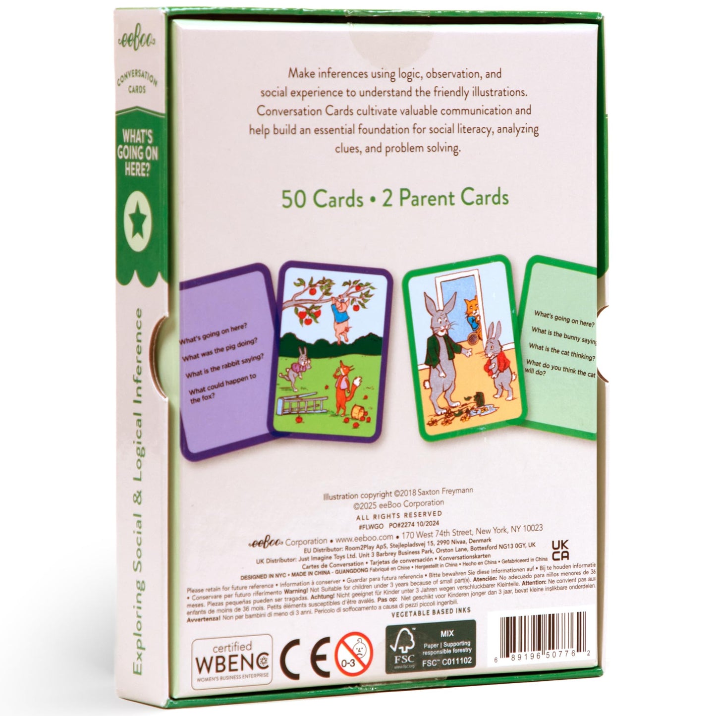 eeBoo: What's Going on Here - 50 Conversation Flashcards, Develops Empathy Through Friendly