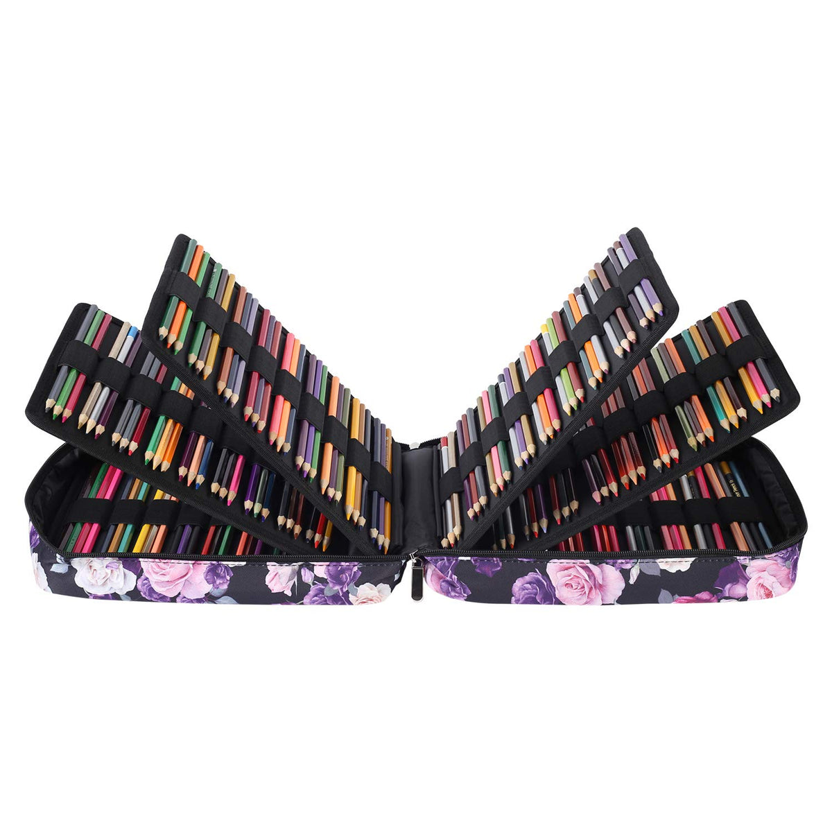 Shulaner Pencil Case Slot Holds 270 to 274 Colored Pencils or 180 to184 Color Gel Pens with Zipper