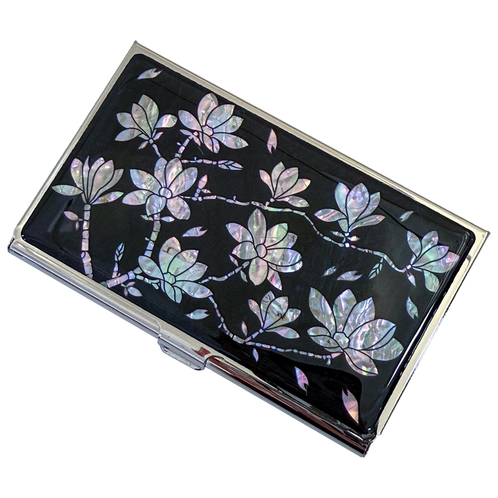 Nacreh Mother of Pearl Business Card Case Credit Id Name Holder Travel Wallet Art Painting Design