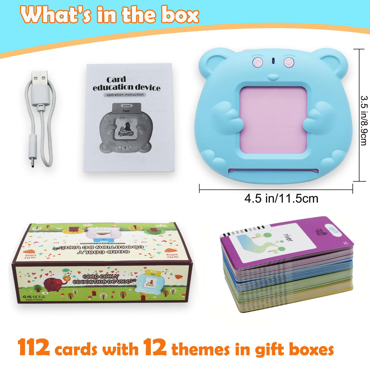 MAYAPHILOS 224 Sight Words Hindi and English Talking Flash Cards