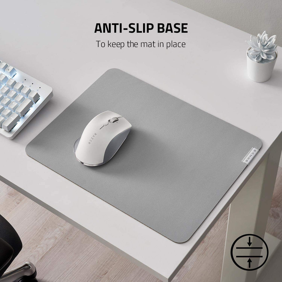 Razer Pro Glide - Soft Mouse Mat for Office Productivity (Thick and High-Density Rubber Foam