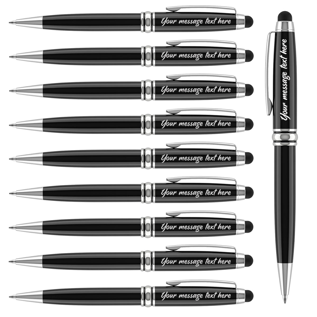 Ancolo Personalized Ballpoint Pens with Stylus Gift for Business Office