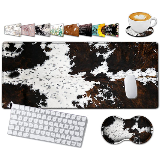 Large Gaming Mouse Pad, 31.5x11.8 in Extended Computer Mouse Mat with Non-Slip PU Base, Ergonomic