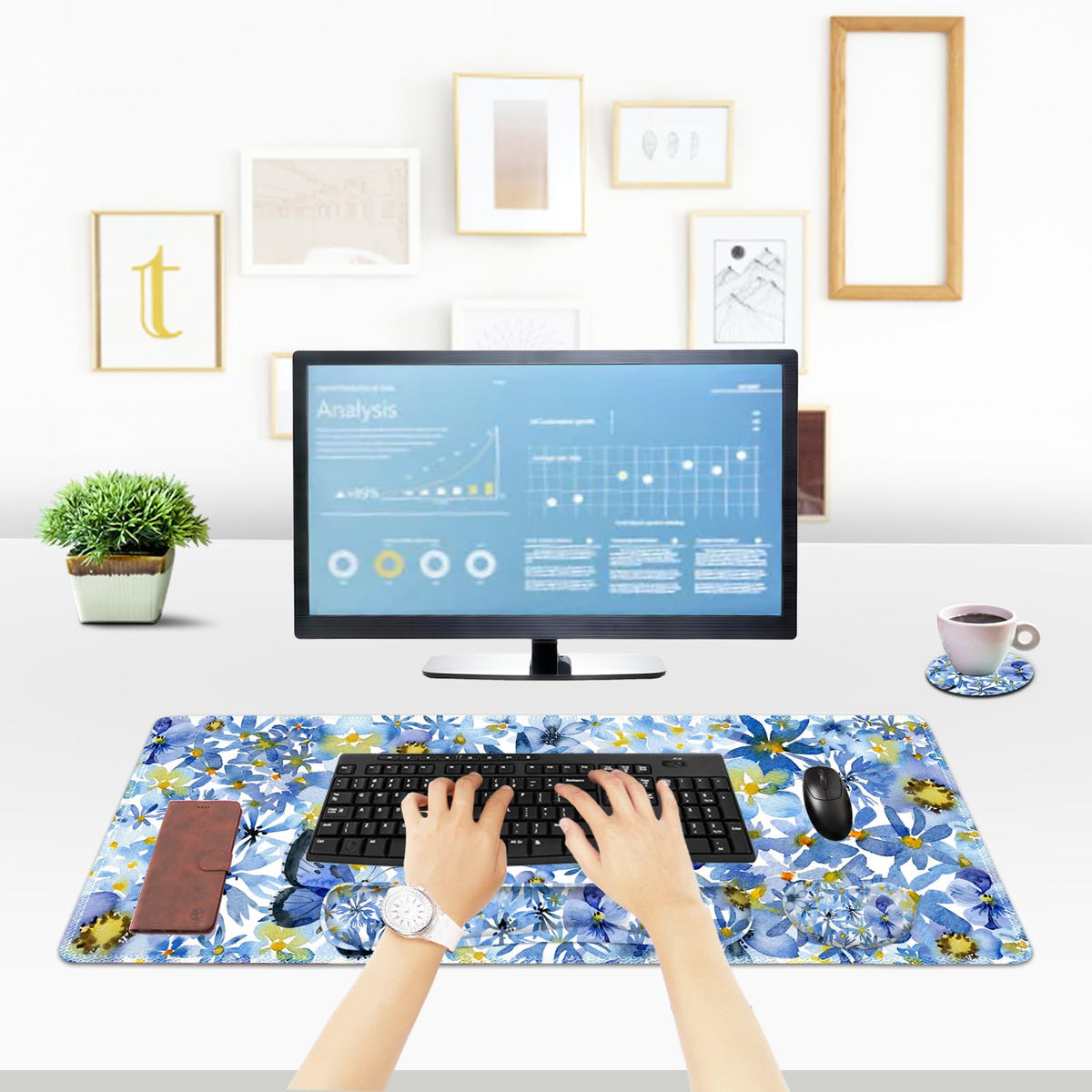 ToLuLu Gaming Mouse Pad, Ergonomic Keyboard Mouse Wrist Rest Support Set