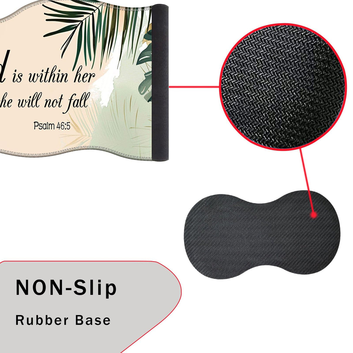 CICPLKSE Mouse Pad with Wrist Support + Desk Mat + Coaster 3 in 1 Set, XXL Large Gaming Mousepad