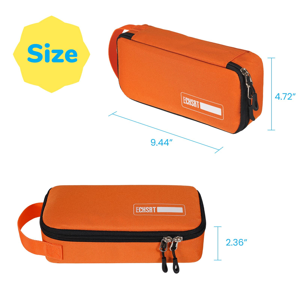 ECHSRT Pencil Case for Men Women, Large Pen Bag for Adults, Portable Pencil Pouch Aesthetic with