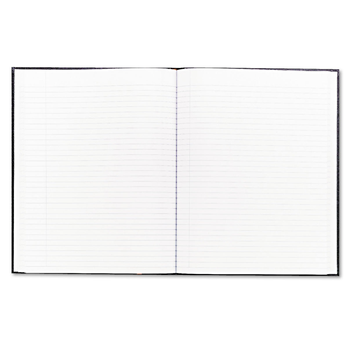 Blueline Executive Notebook with Ribbon Bookmark, 1-Subject, Medium/College Rule, Black Cover, (75)