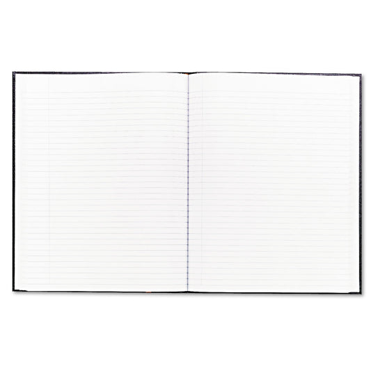 Blueline Executive Notebook with Ribbon Bookmark, 1-Subject, Medium/College Rule, Black Cover, (75)