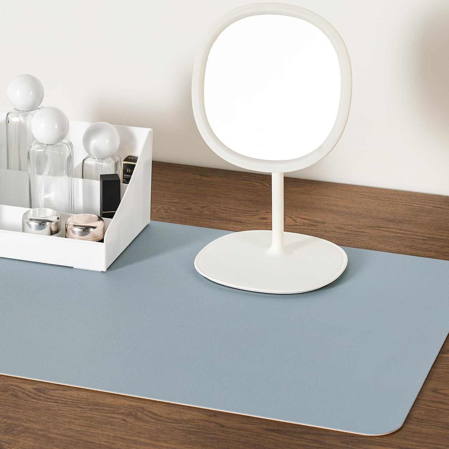 Jumdast Dual Sided Desk Pad Faux Leather Desk Mat Large Mouse Pad