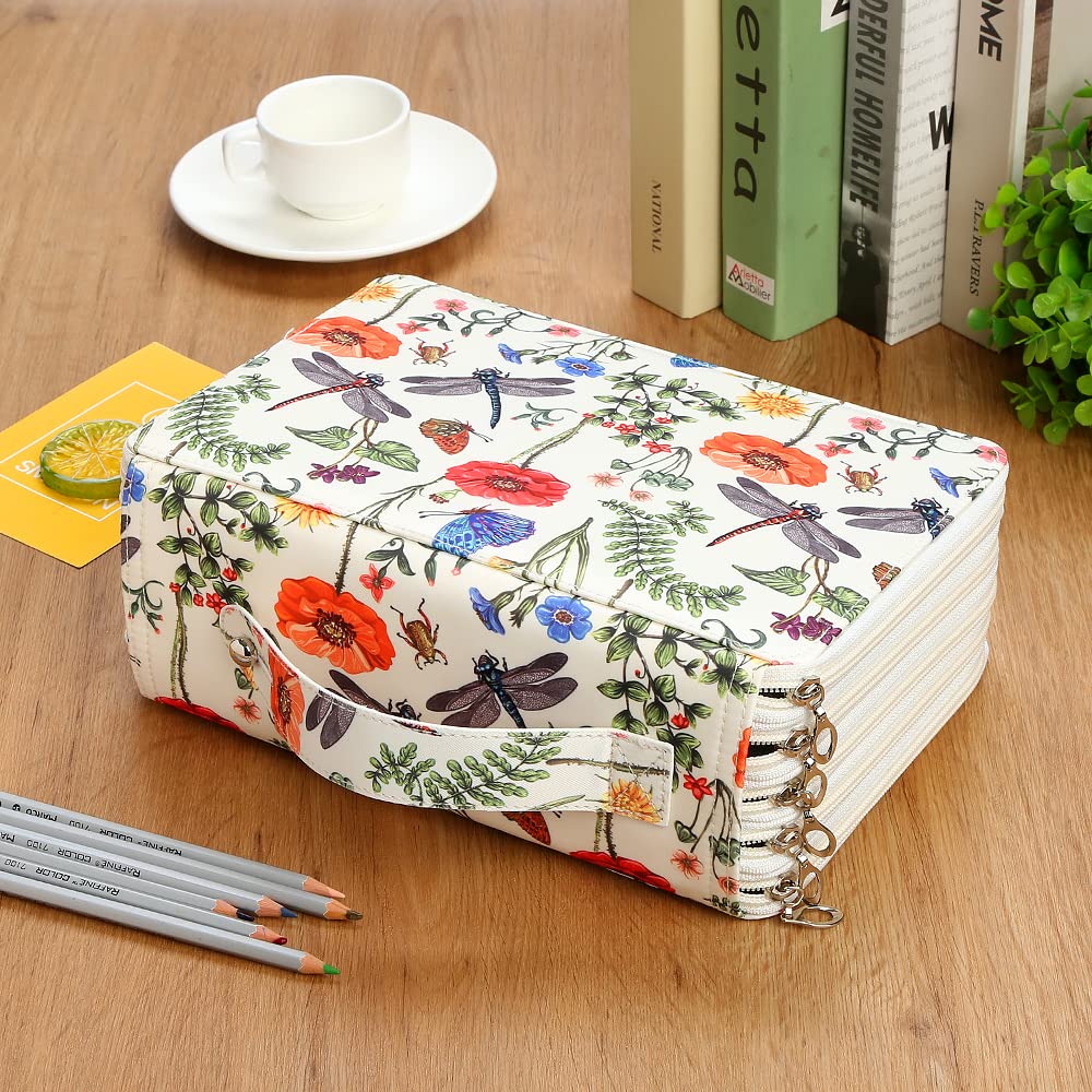 Lbxgap 250 Slots Colored Pencil Case Organizer, 5 Layer Bag