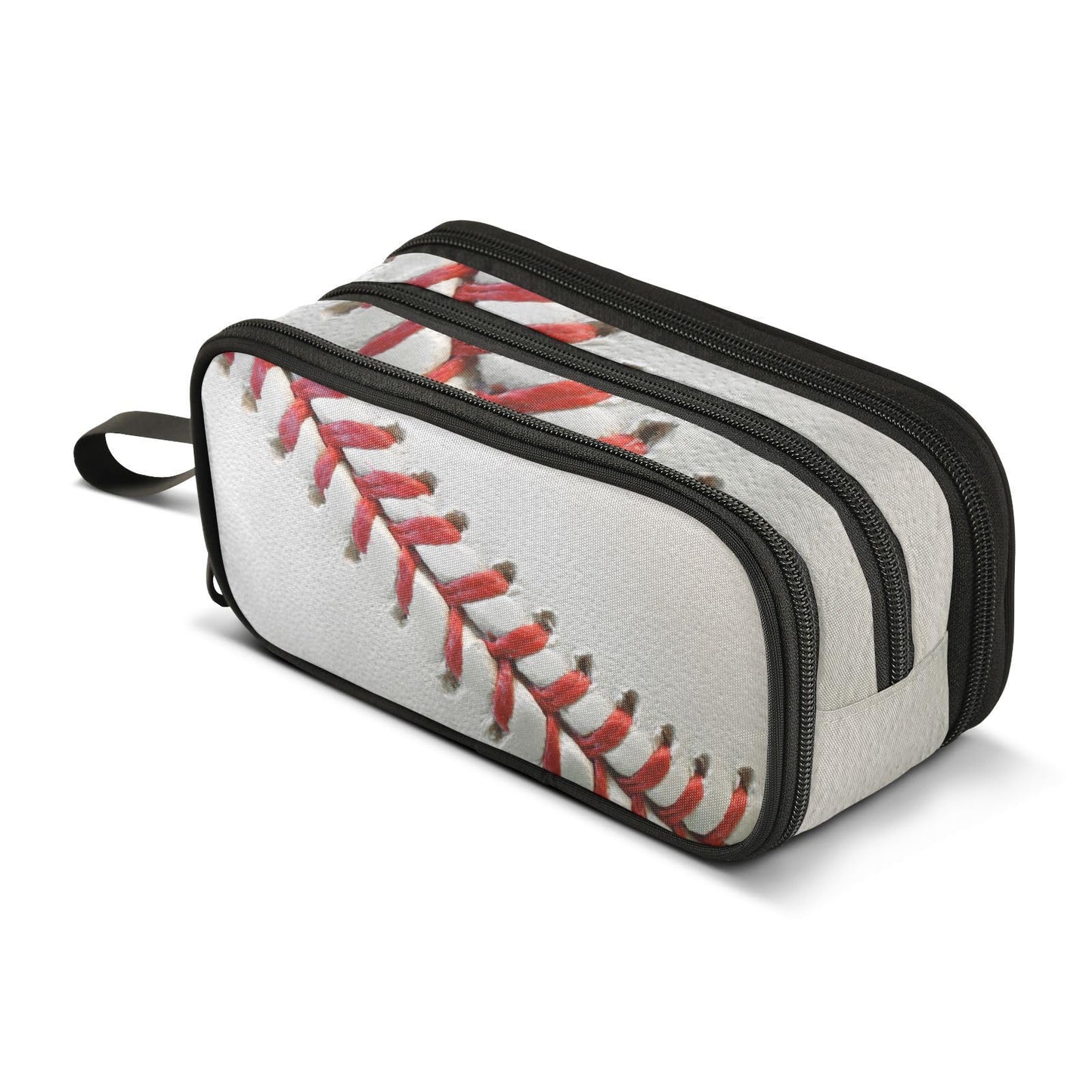 Sletend Pencil Case Baseball Sport 3 Compartments Pencil Pouch