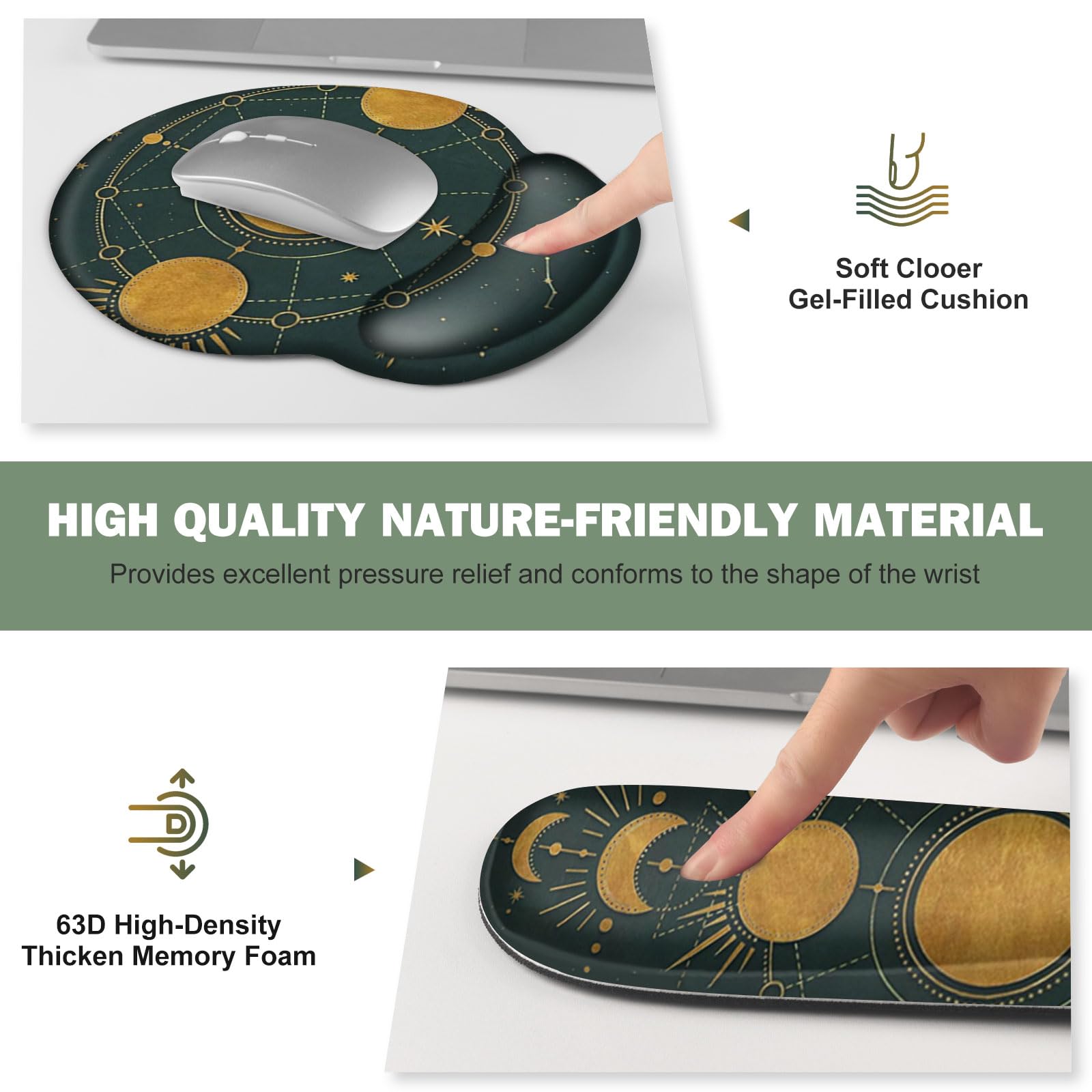Large Desk Mat, Gaming Mouse Pad, Desk Pad Protector, XXL Mousepad + Keyboard Wrist Rest+Mouse