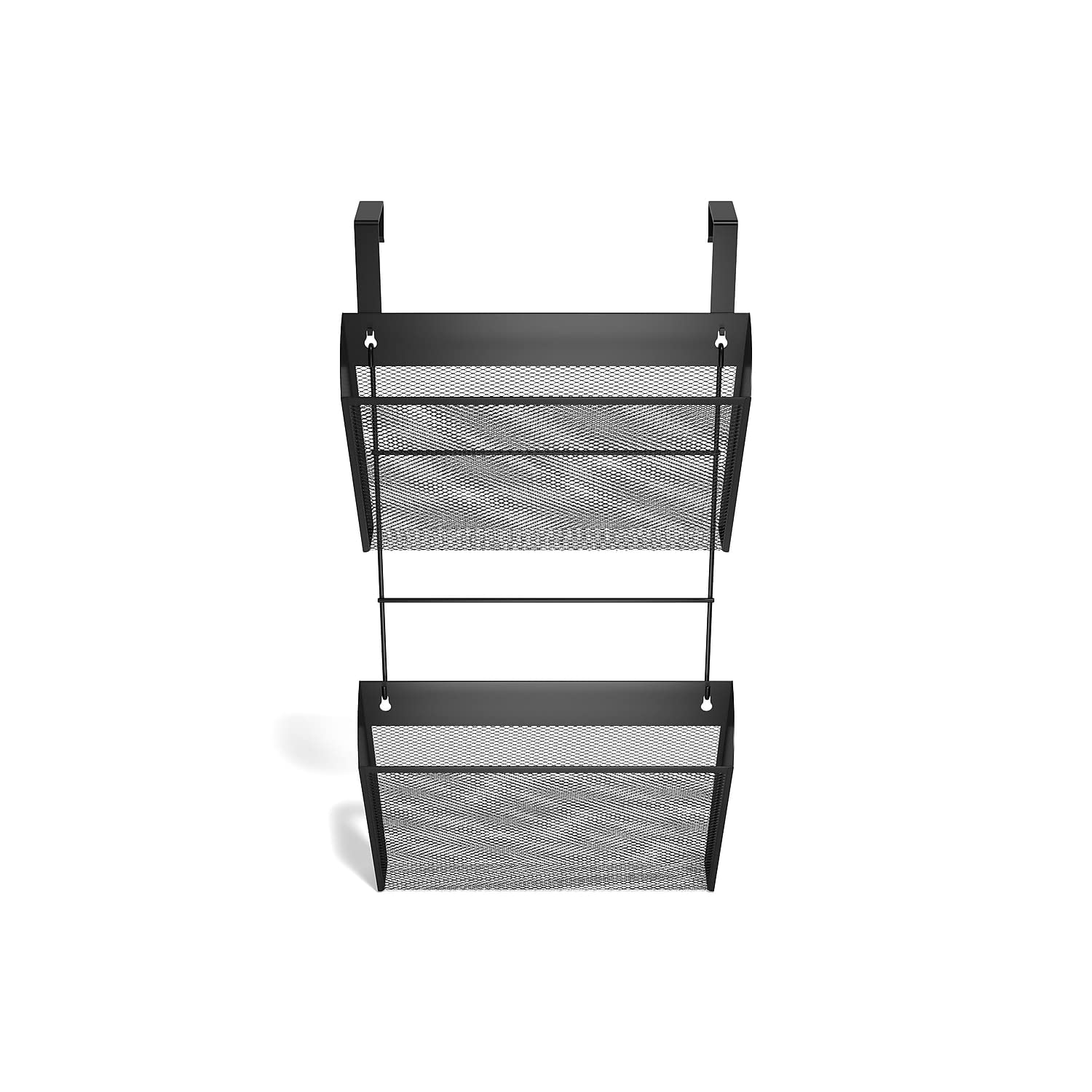 TRU RED Mesh Letter Wall File, 1-Pocket Hanging Organizer, Black, 2-Pk