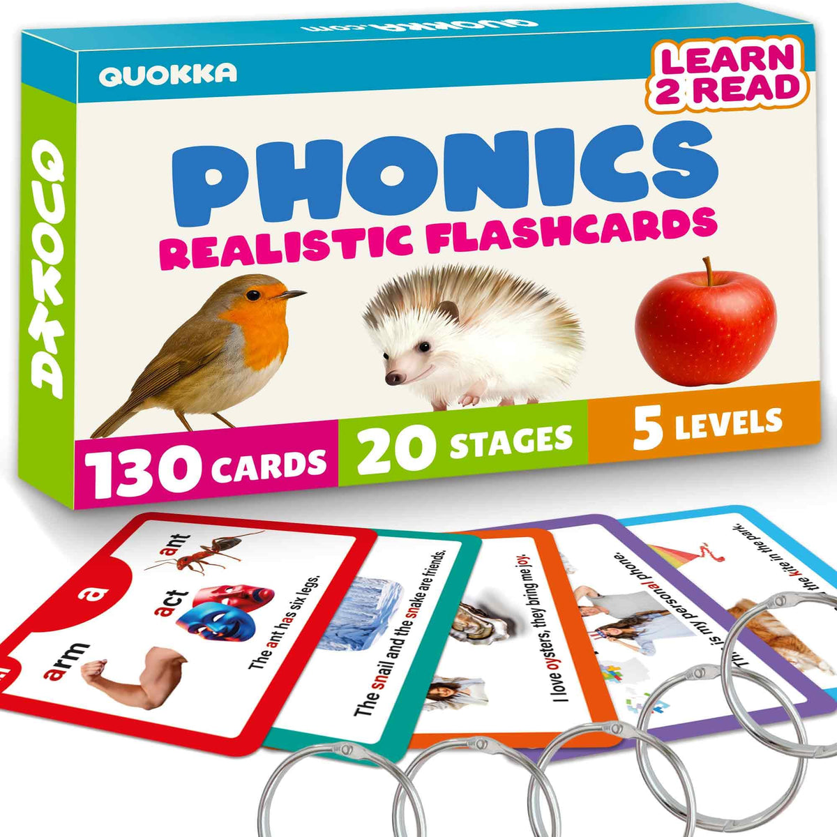 ABC Learning Flash Cards for Toddlers 3-5 - Flash Cards for Kids Ages 4-8