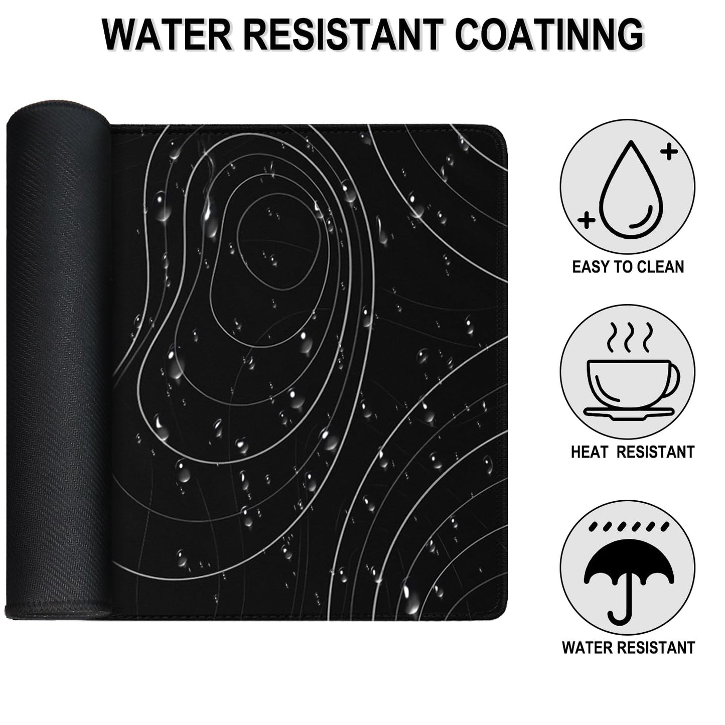 Gaming Mouse Pad, 31.5" x15.7" Large Mat with Superior Micro-Weave Cloth, Water Resist Keyboard