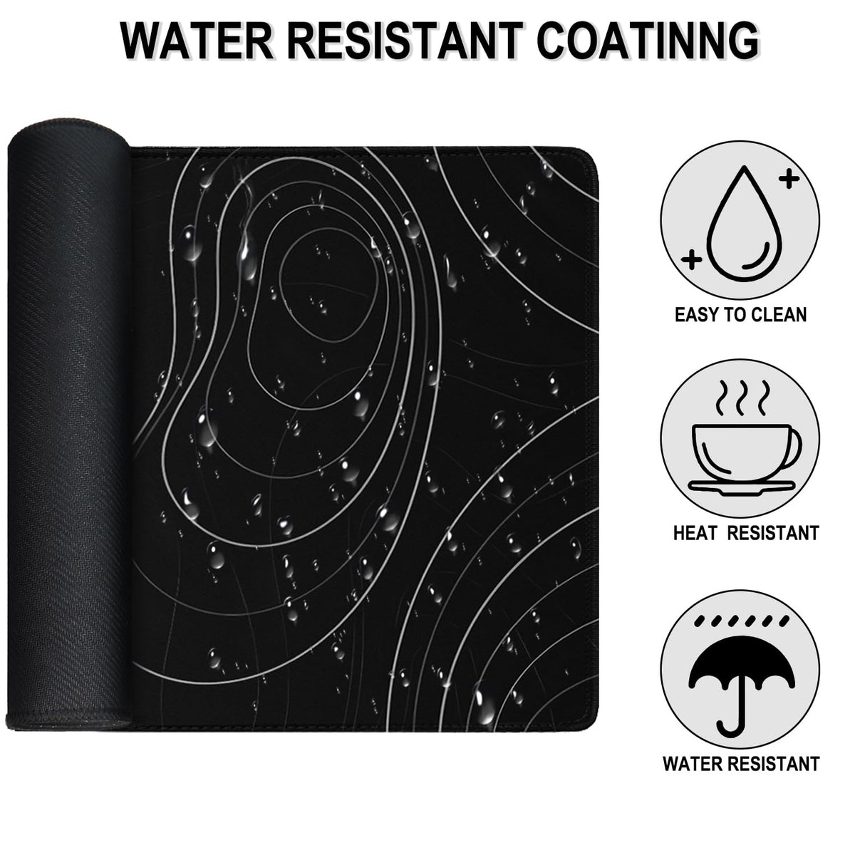 Gaming Mouse Pad, 31.5" x15.7" Large Mat with Superior Micro-Weave Cloth, Water Resist Keyboard