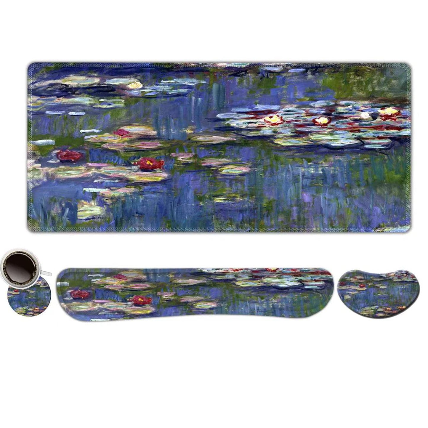 ToLuLu Extended Gaming Mouse Pad, Ergonomic Keyboard Mouse Wrist Rest Set