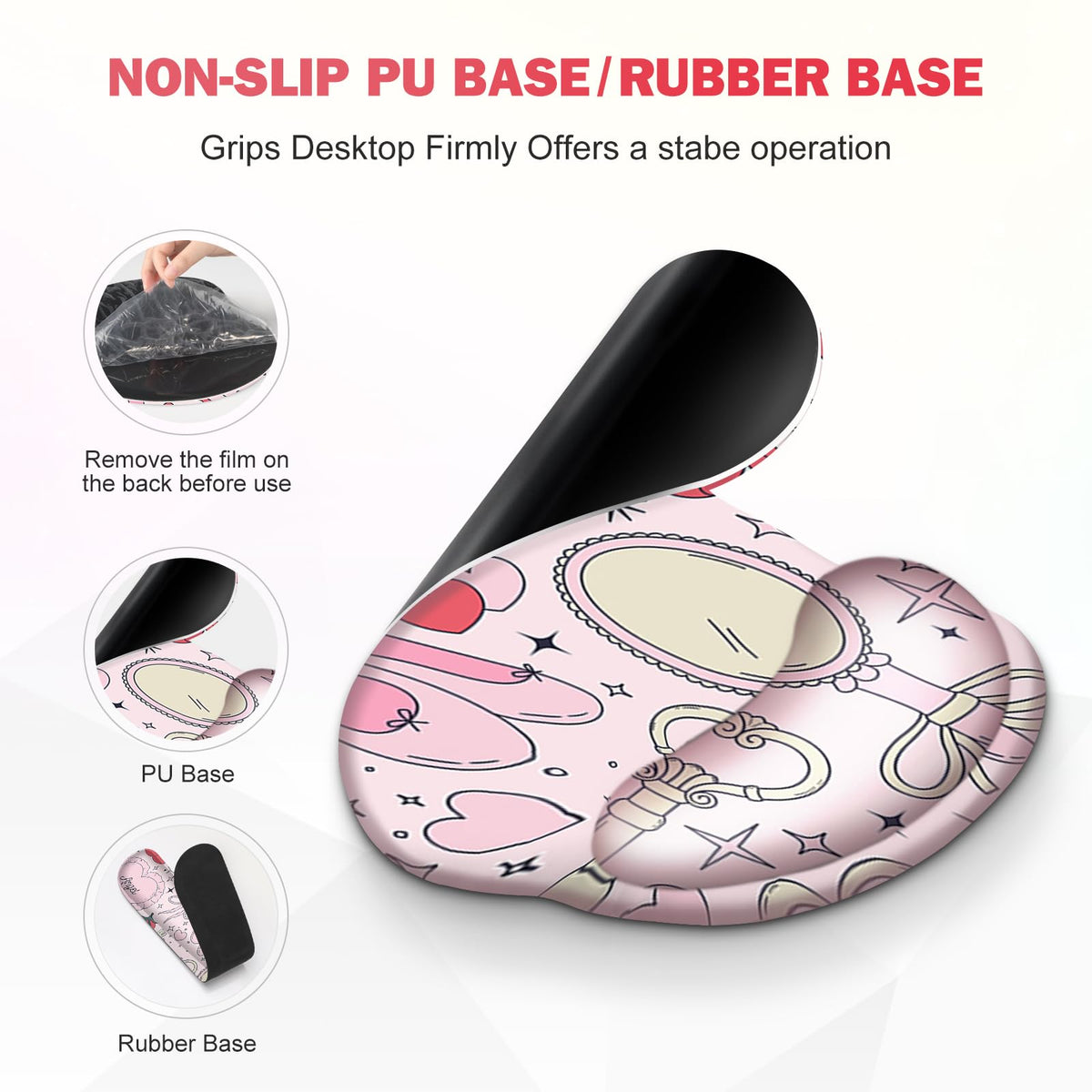 Gaming Mouse Pad, 4in1 XXL Mousepad Large Desk Mat, Cute Desk Pad Protector