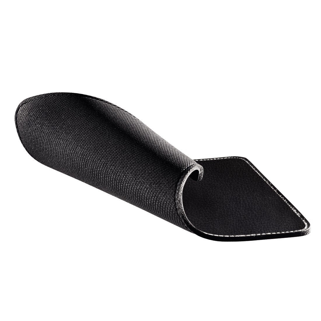 Hama | Leather Look Mouse Pad with White Stitching| Non Slip | Black