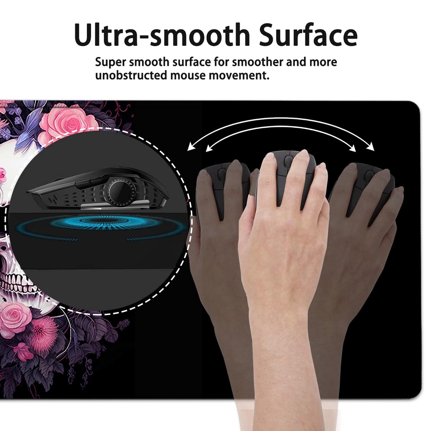 Large Mouse Pad, 31.5 x 11.8in Extended Gaming Mouse Pad with Stitched Edges, XXL Mousepad