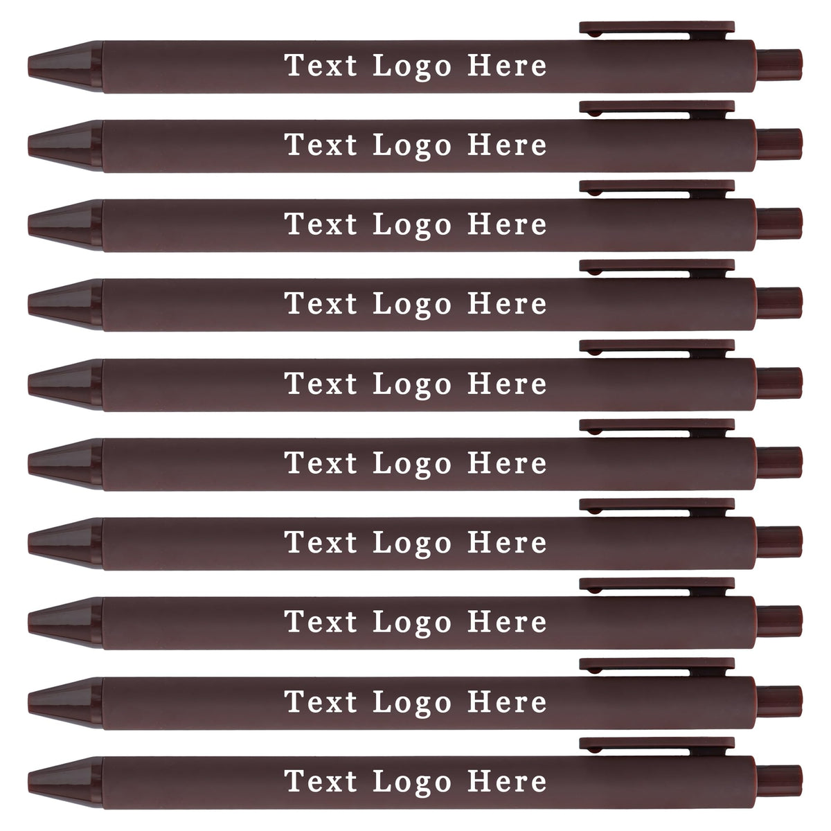 HEYZARDA Personalized Pens with Name Bulk 100-1000 Pcs, Brown