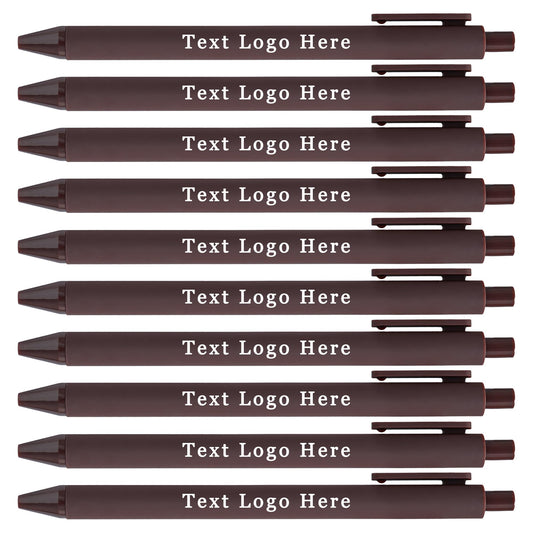HEYZARDA Personalized Pens with Name Bulk 100-1000 Pcs, Brown