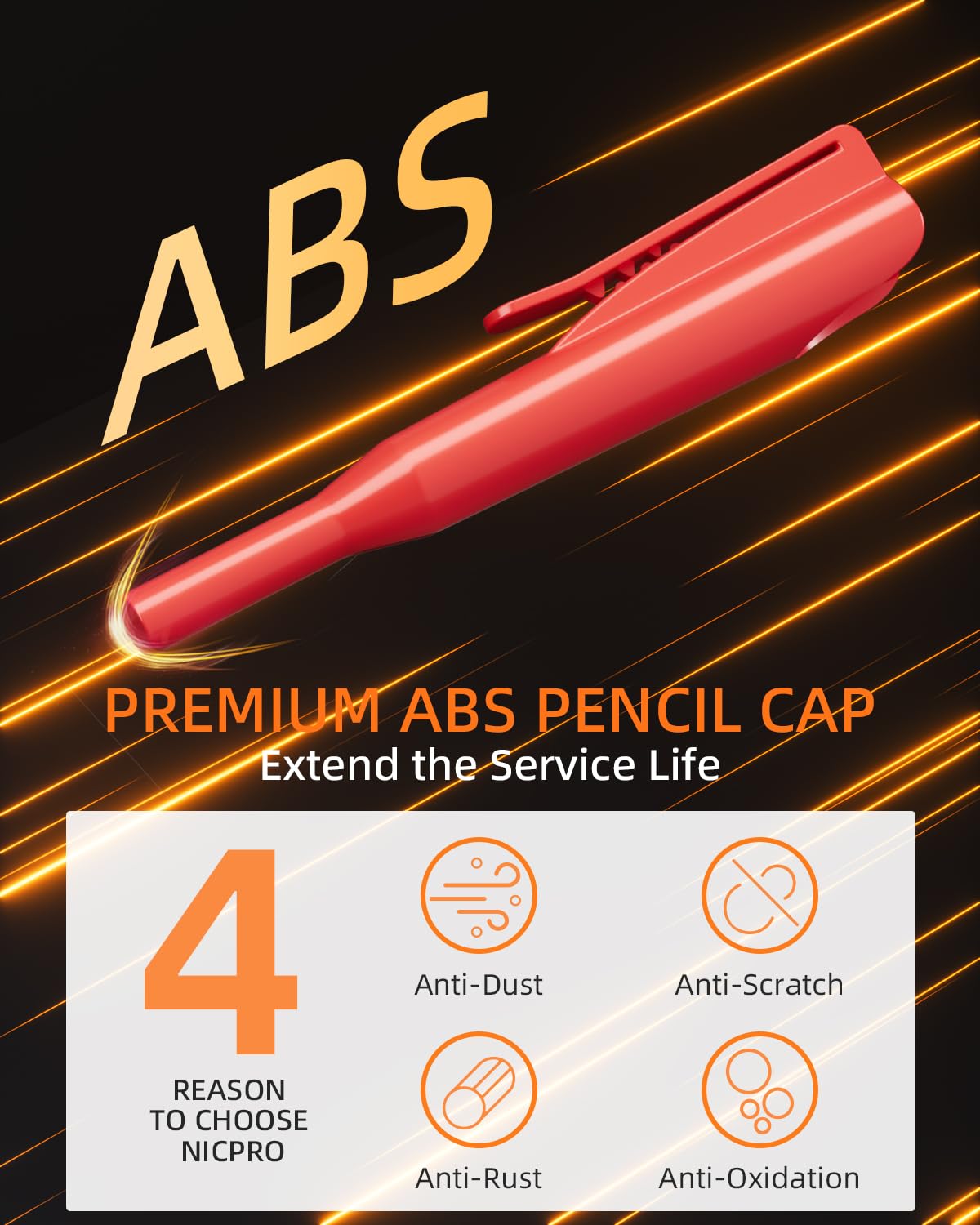 Nicpro 4 Pack Carpenter Pencils with Sharpener & Holster, Carpenter Tools