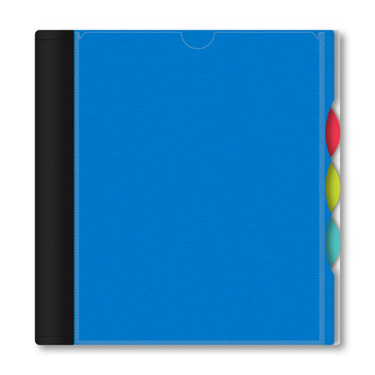 IQ+ iScholar 3-Subject Poly Cover Wirebound Notebook, College Ruled, 11 x 8.5 Inch, 150 Sheets
