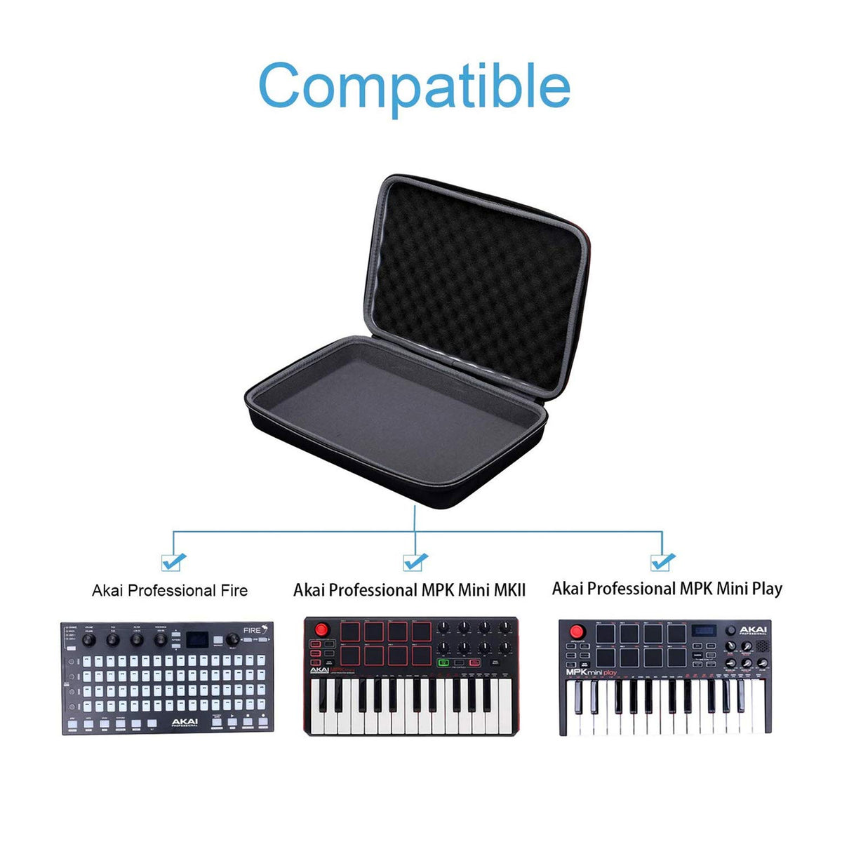 XANAD Case for Akai Professional MPK Mini MK3/MKII/MPK Mini Play Controller