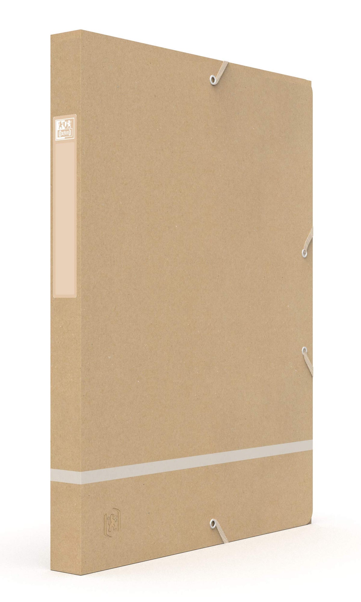 Oxford Touareg Filing Box 24 x 32 cm Spine 25 mm with Elastic Recycled Card Cover Kraft & Frosted