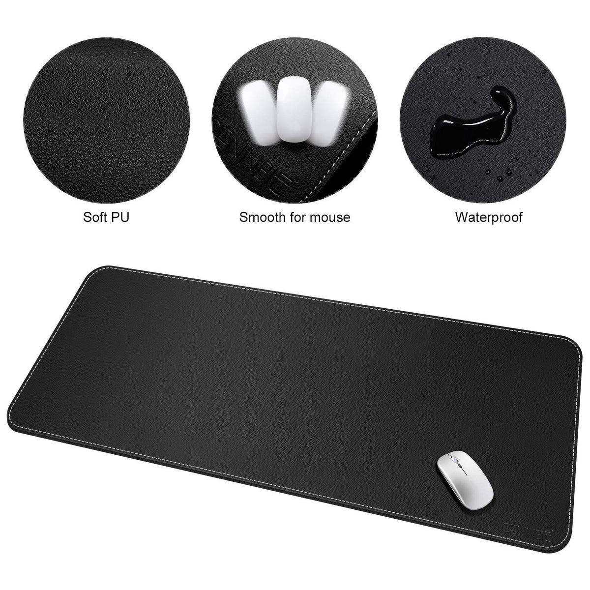 CENNBIE Leather Desk Mat, Extra Large Desk pad, Desk mats on top of desks, 51.2" x 23.6" XXXL Large