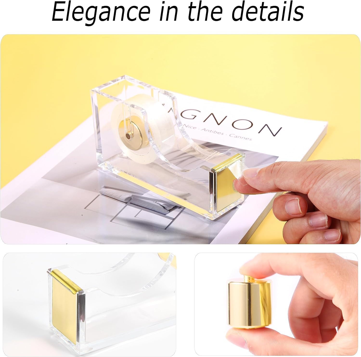 Gawsey Gold Desk Organizers and Accessories with Desk Organizer 360° Rotating Pen Holder and Office