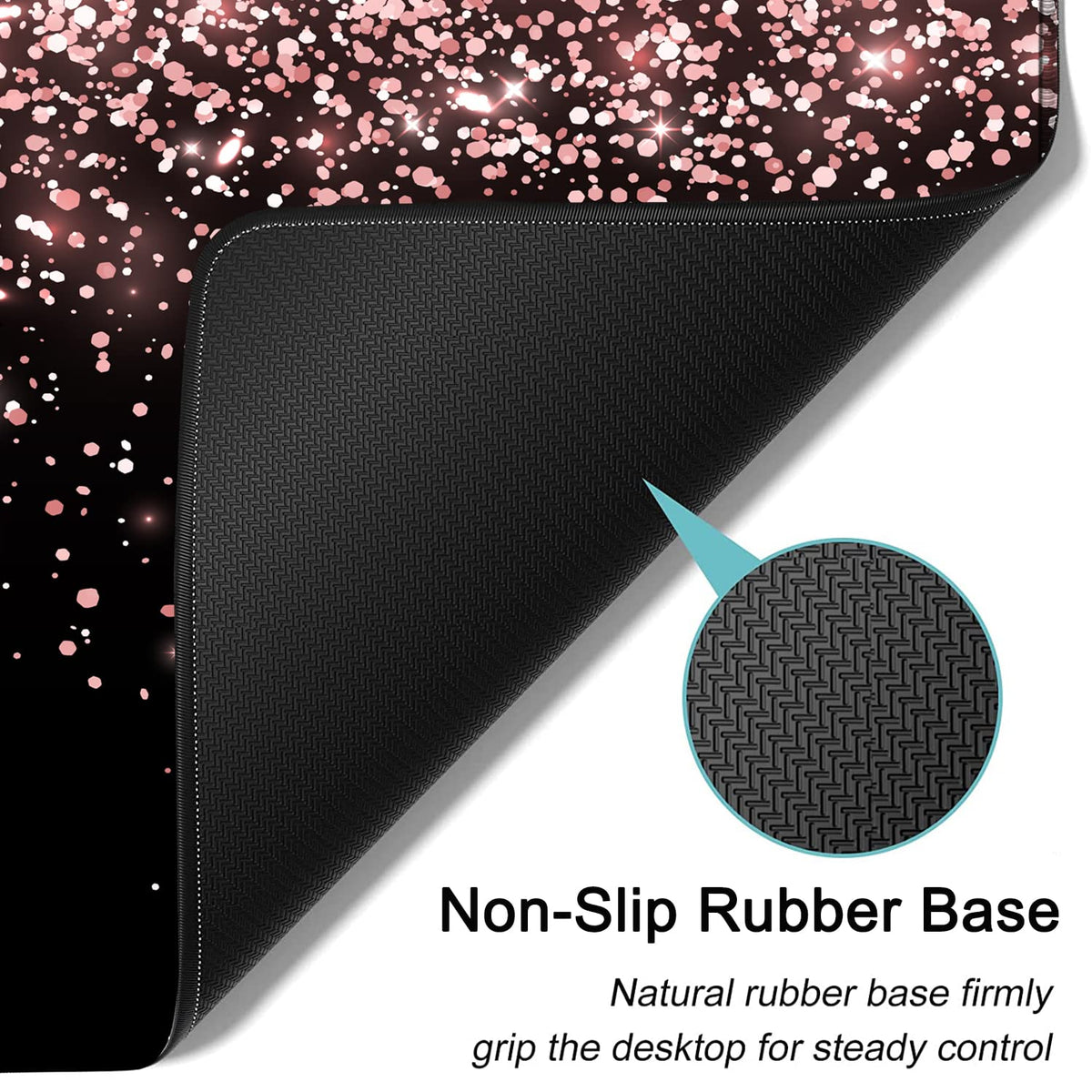 Large Mouse Pad, Extended Office Desk Pad 31.5x11.8in, Ergonomic Memory Foam Mouse Wrist Rest