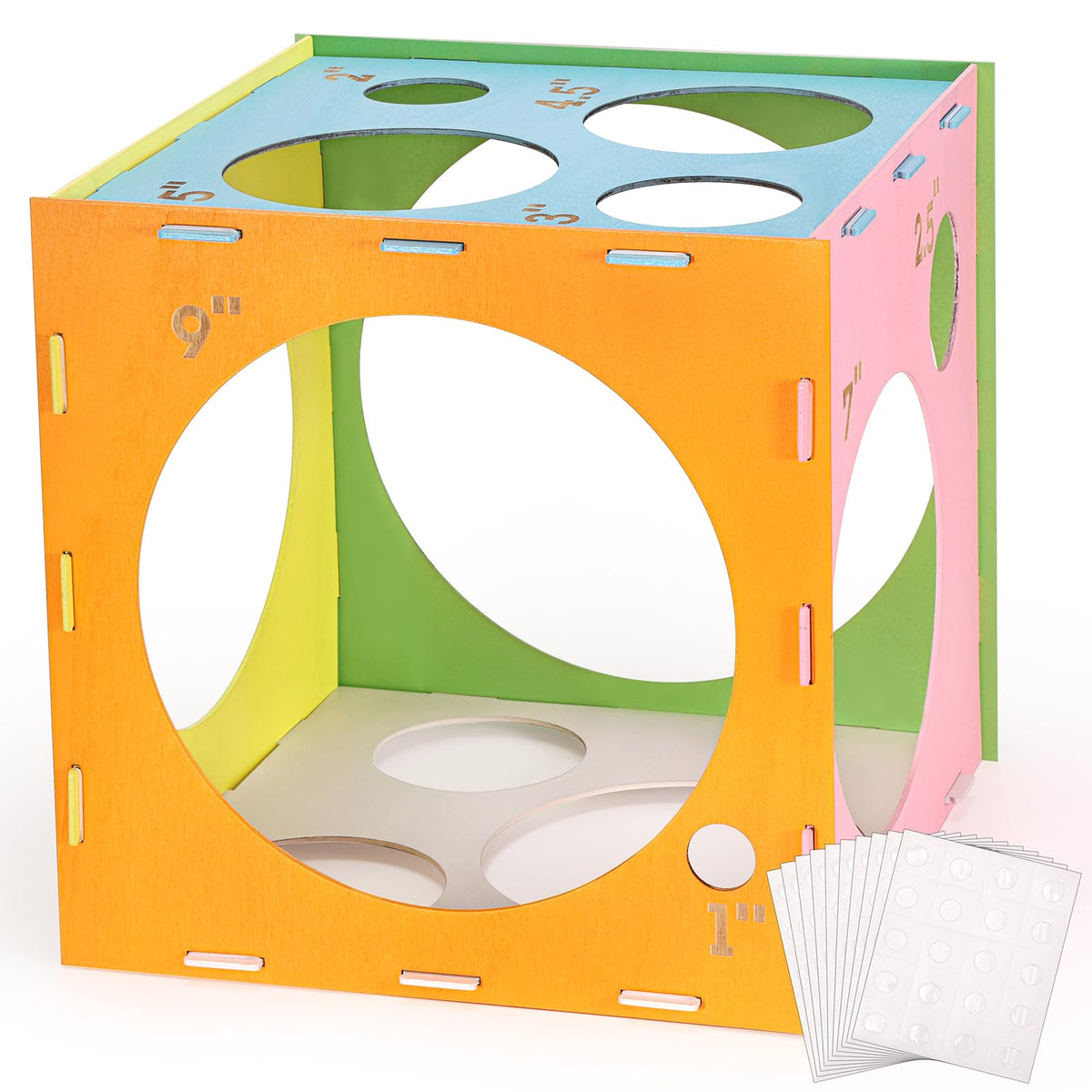 Auihiay 14 Holes Colored Balloon Measurement Box, Balloon Sizer (1-10 Inch)