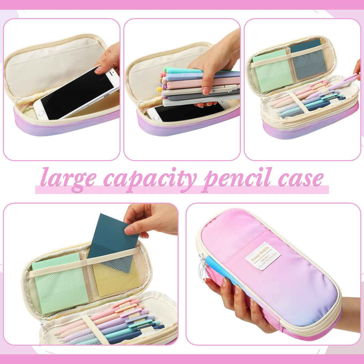 Lincia 30 Pcs Aesthetic School Supplies for Stationary Essentials, Gradient