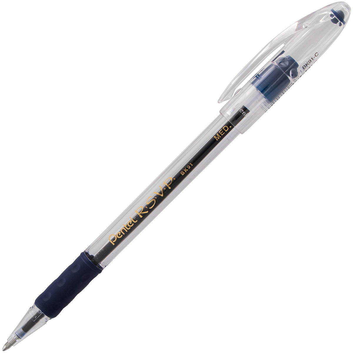 Pentel RSVP Ballpoint Pen, (0.7mm) Fine Line, Blue Ink, 72pk Canister (BK90PC72C)
