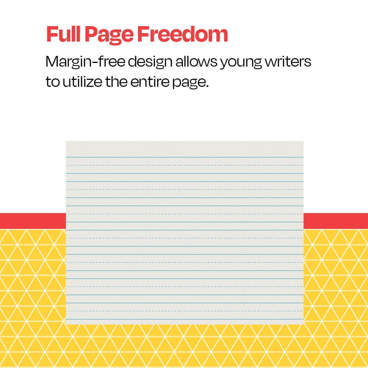 School Smart - 85350 Skip-A-Line Ruled Writing Paper, 3/4 Inch Ruled Long Way, 10-1/2 x 8 Inches