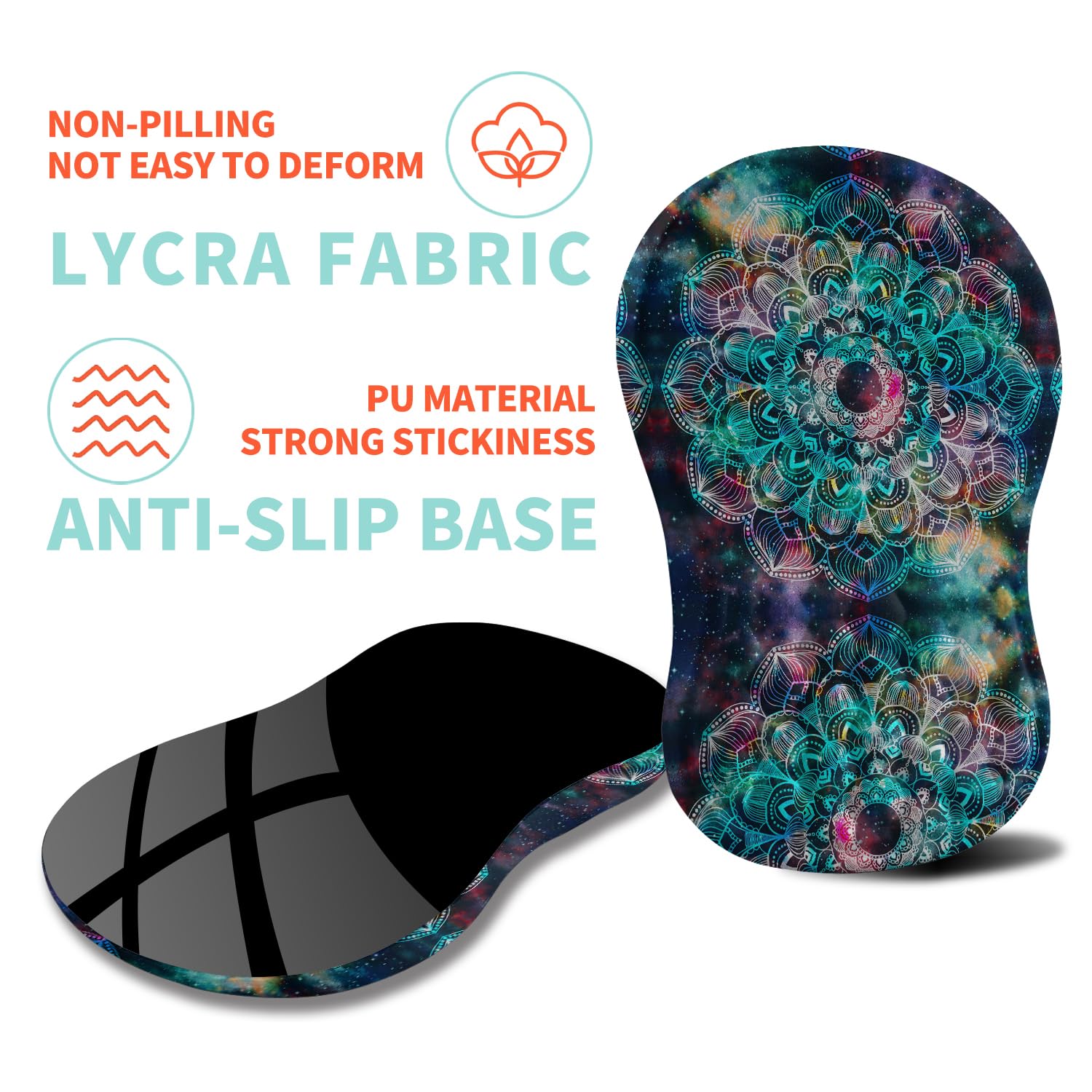 Kuosgm Ergonomic Mouse Pad Wrist Support with Memory Foam Massage Bulge, Carpal Tunnel Pain Relief