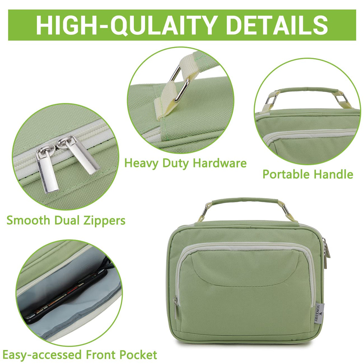 VX VONXURY Large Pencil Case, 54-Slot Colored Pen Pouch 2 Removable Sleeves