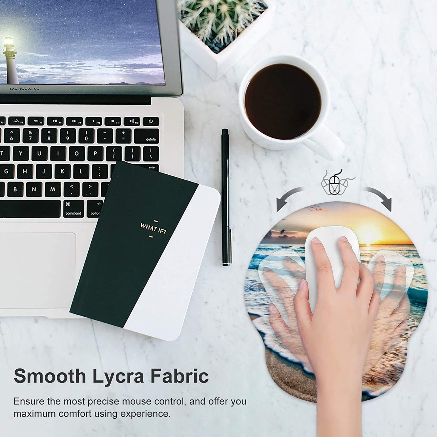 Lateefah Ergonomic Mouse Pad with Wrist Rest and Keyboard Wrist Rest Set