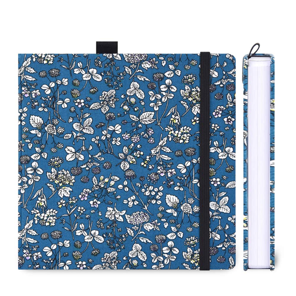 Mifuner Square 8.2x 8.2 165gsm Colored pencil paint Journal Hardbound 128pgs（64 Sheets Front Back