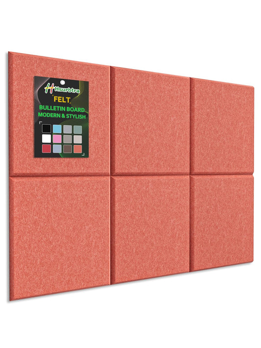 Hsurbtra Cork Board for Wall 24 x 18 Inch, 6 Pack Felt Bulletin Notice Board with Pushpins for