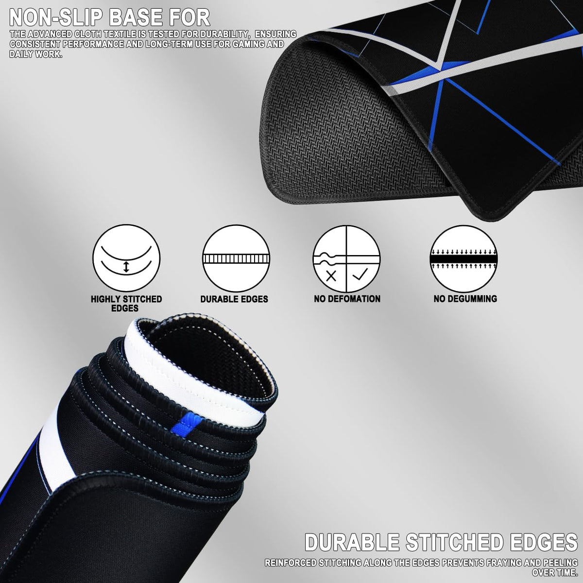 Gaming Mouse Pad Large, Waterproof Extra Large Mousepad with Stitched Edges, 31.5" x 15.7" Non-Slip