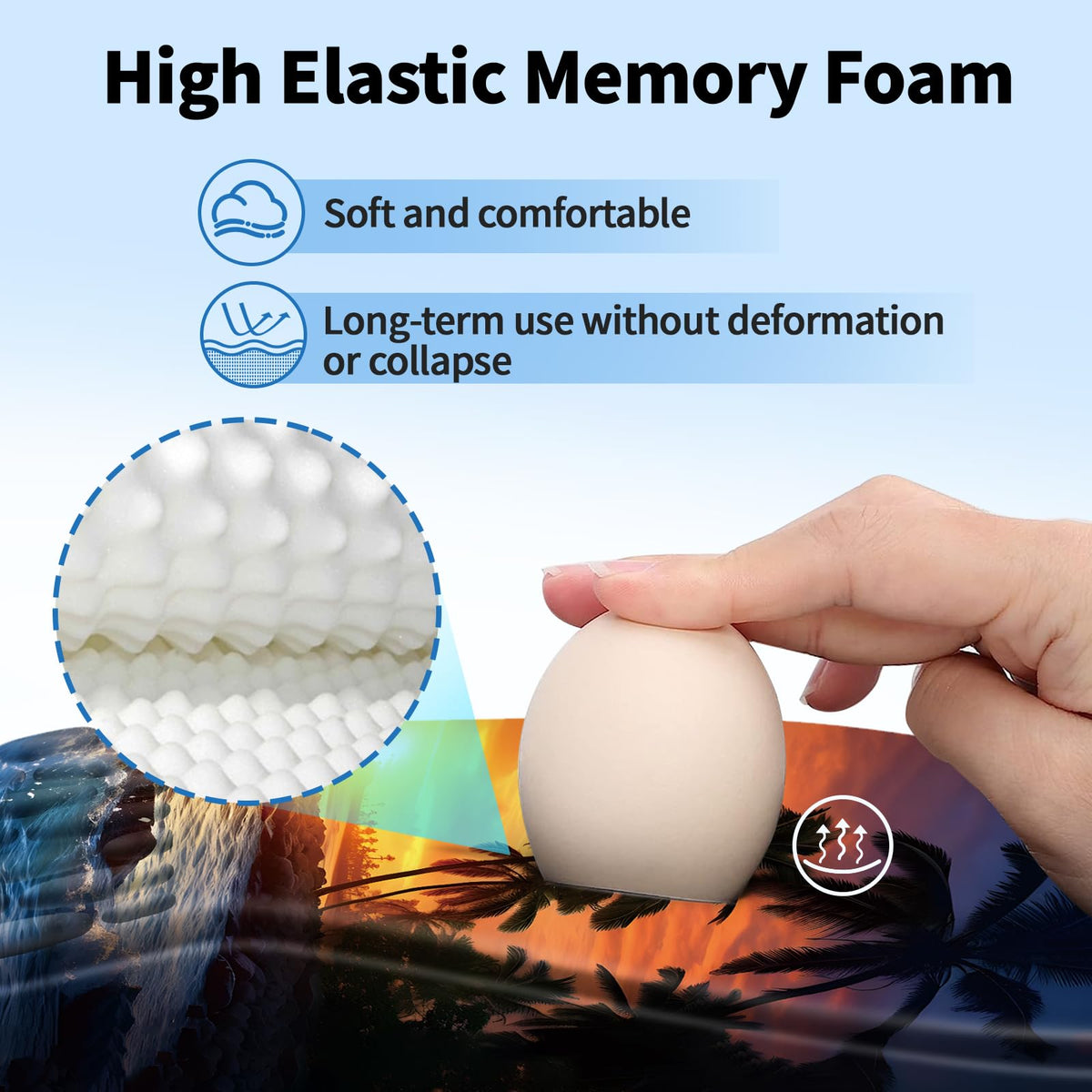 YIWEI Ergonomic Mouse Pad with Wrist Rest for Carpal Tunnel Pain Relief