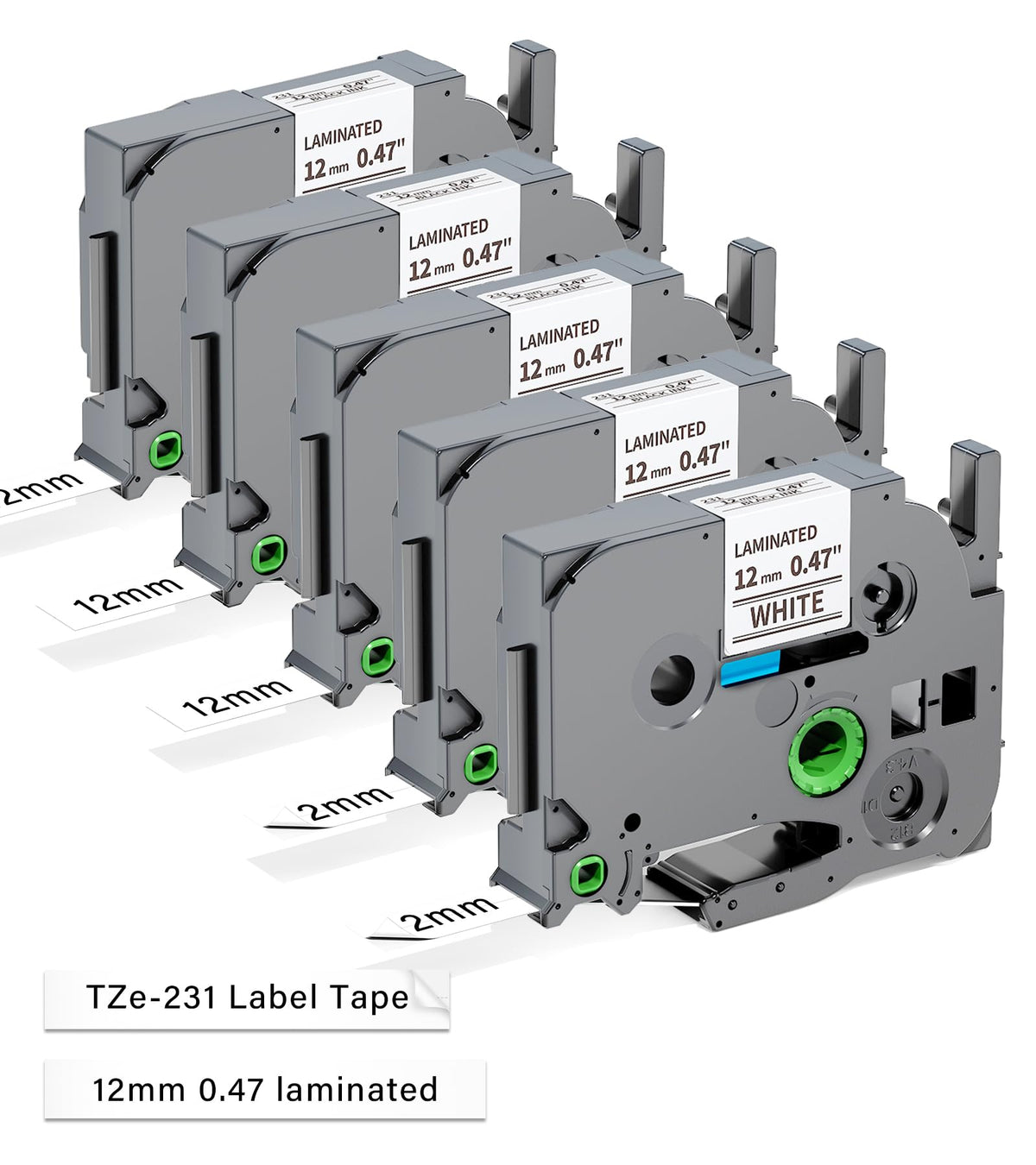Replacement for Brother P-Touch TZe-231 Label Maker Tape