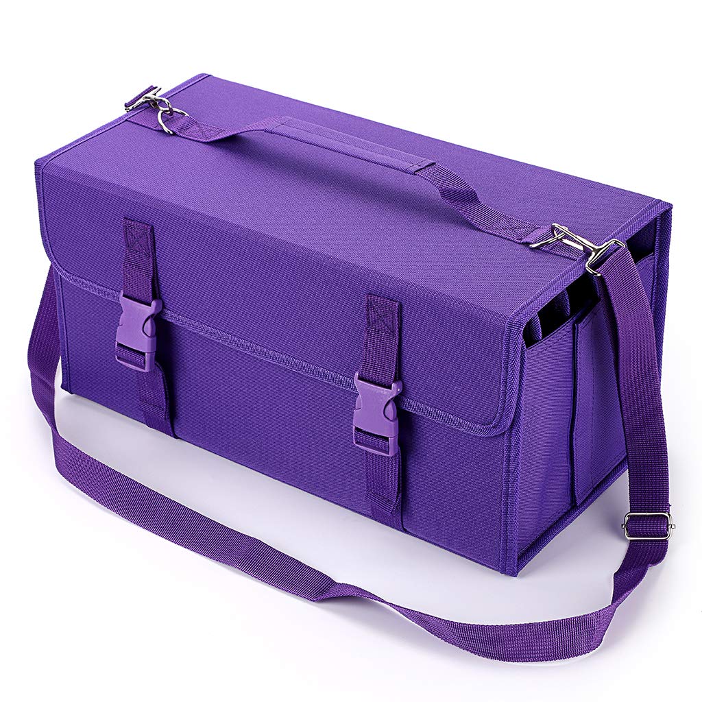 BTSKY New 171 Slots Marker Case Lipstick Organizer-Canvas Markers Holder for Markers and Sketch