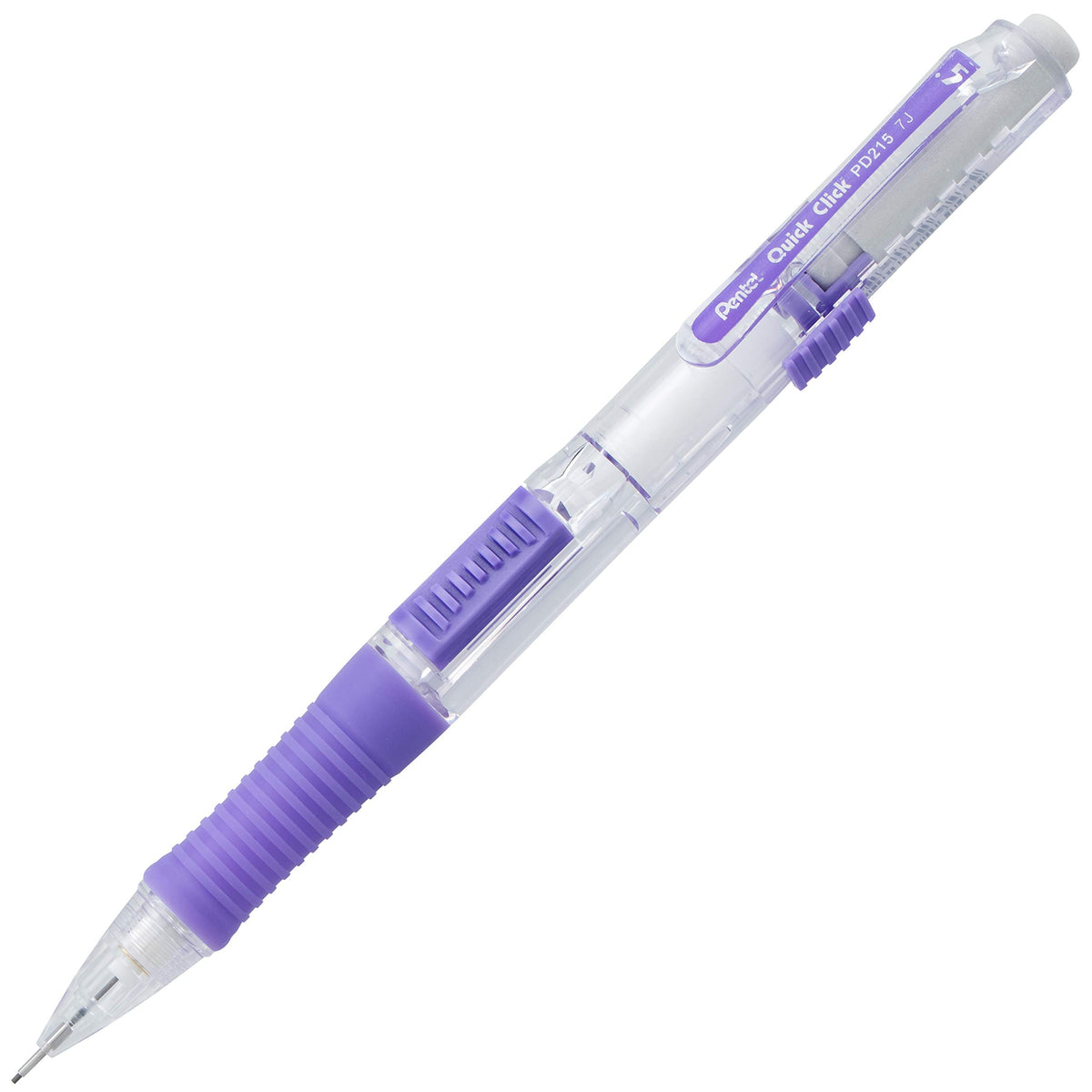 Pentel QUICK CLICK Mechanical Pencil (0.5mm), Violet Barrel, Box of 12 Pencils (PD215V)